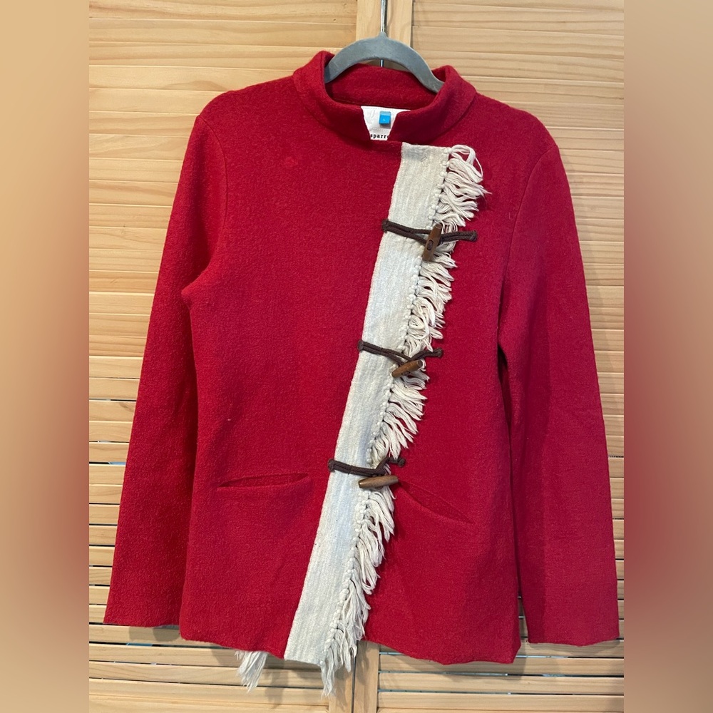 Anthropologie Sparrow Vibrant Red Knitwear